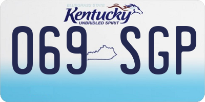 KY license plate 069SGP