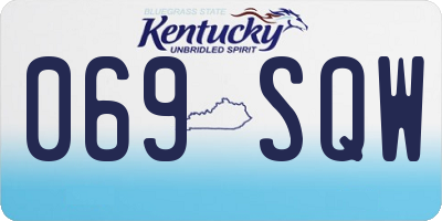 KY license plate 069SQW