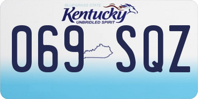 KY license plate 069SQZ