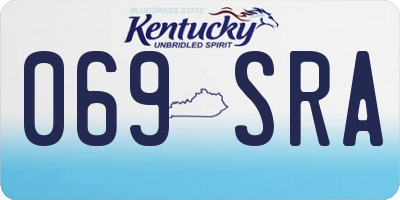 KY license plate 069SRA