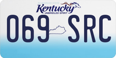 KY license plate 069SRC