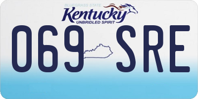 KY license plate 069SRE