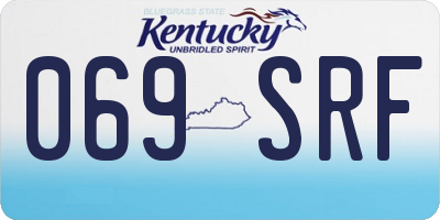 KY license plate 069SRF