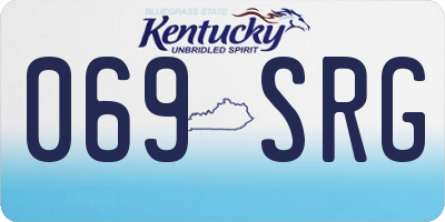 KY license plate 069SRG