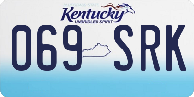 KY license plate 069SRK