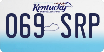 KY license plate 069SRP