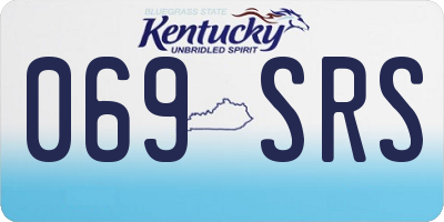 KY license plate 069SRS