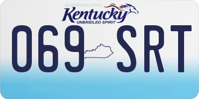 KY license plate 069SRT