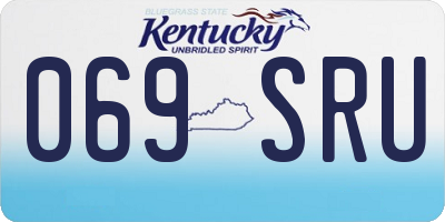 KY license plate 069SRU