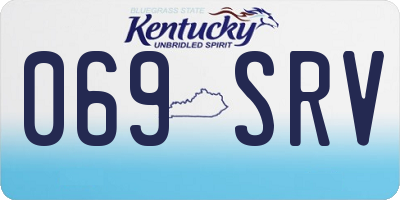 KY license plate 069SRV