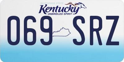 KY license plate 069SRZ