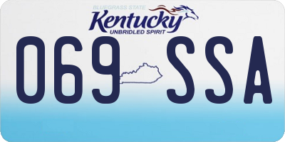 KY license plate 069SSA