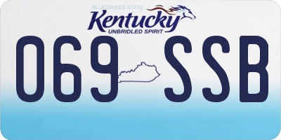KY license plate 069SSB