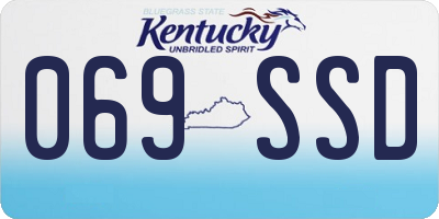 KY license plate 069SSD