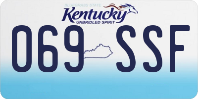 KY license plate 069SSF