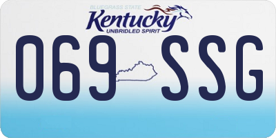 KY license plate 069SSG