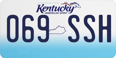 KY license plate 069SSH