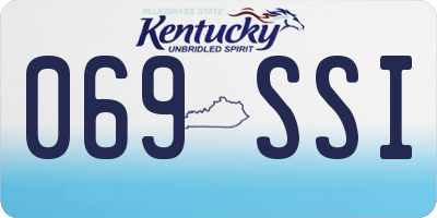 KY license plate 069SSI
