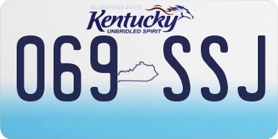 KY license plate 069SSJ