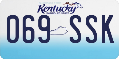 KY license plate 069SSK