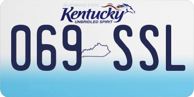 KY license plate 069SSL
