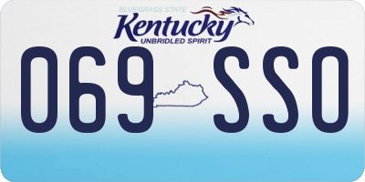 KY license plate 069SSO