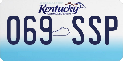 KY license plate 069SSP