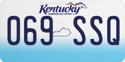 KY license plate 069SSQ
