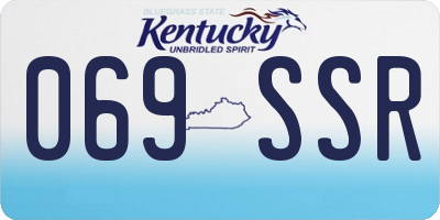 KY license plate 069SSR