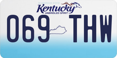 KY license plate 069THW
