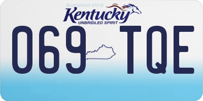 KY license plate 069TQE