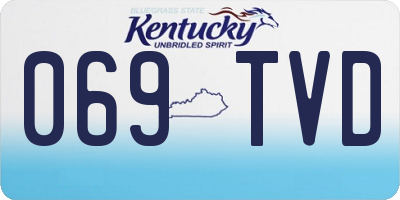 KY license plate 069TVD