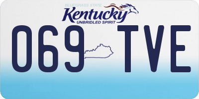 KY license plate 069TVE