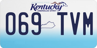 KY license plate 069TVM