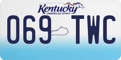 KY license plate 069TWC