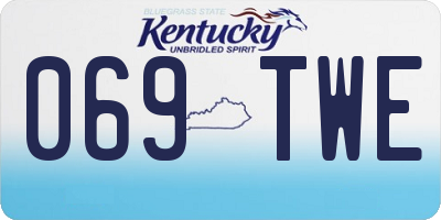 KY license plate 069TWE