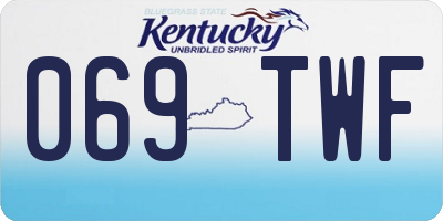 KY license plate 069TWF