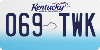 KY license plate 069TWK