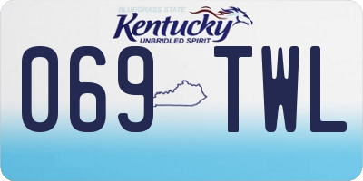 KY license plate 069TWL