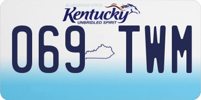 KY license plate 069TWM