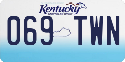 KY license plate 069TWN