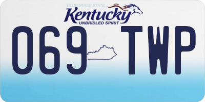 KY license plate 069TWP