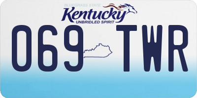 KY license plate 069TWR
