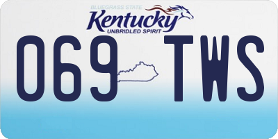 KY license plate 069TWS