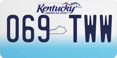 KY license plate 069TWW