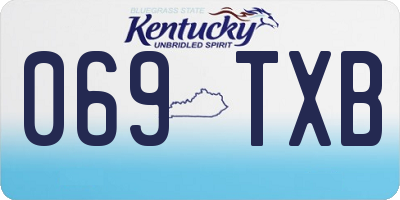 KY license plate 069TXB