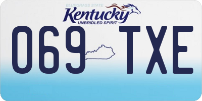 KY license plate 069TXE