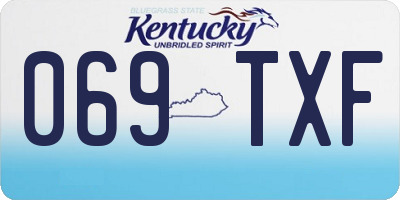 KY license plate 069TXF