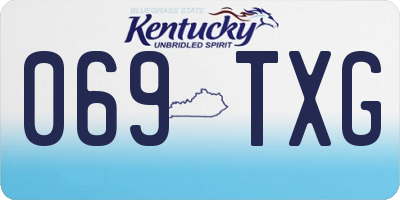 KY license plate 069TXG