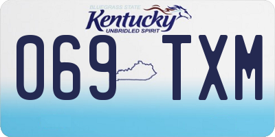 KY license plate 069TXM